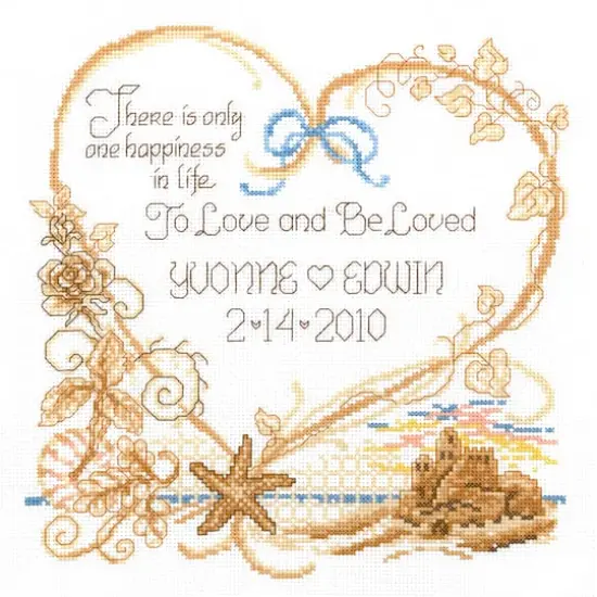 Imaginating Seaside Wedding Record Counted Cross Stitch Kit {3}