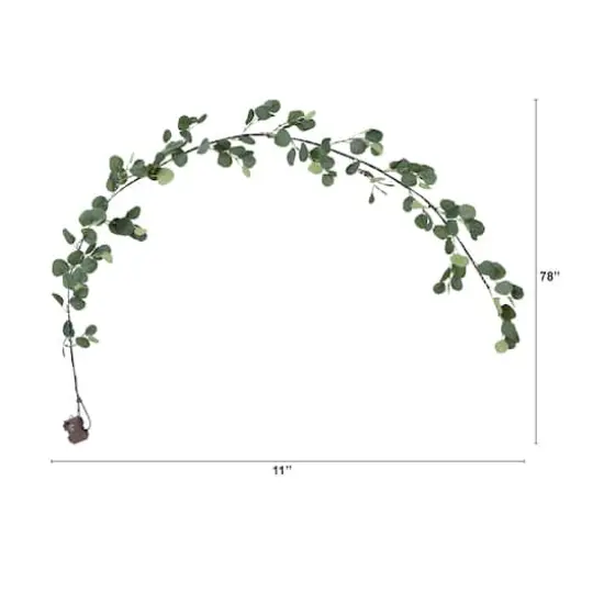 6.5ft. Pre-Lit LED Green Eucalyptus Garland {5}