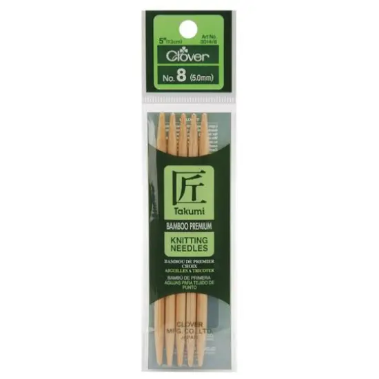 Clover Takumi&reg; 5" Bamboo Double Pointed Knitting Needles {1}