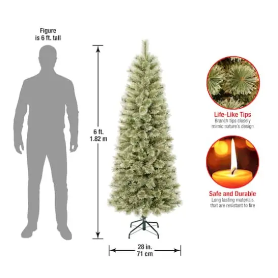 6ft. Unlit Artificial Arcadia Pine Cashmere Christmas Hinged Tree  {5}