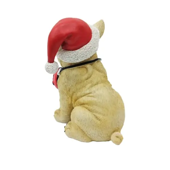 5.5" Bulldog in Santa Hat Tabletop Décor by Ashland® {4}