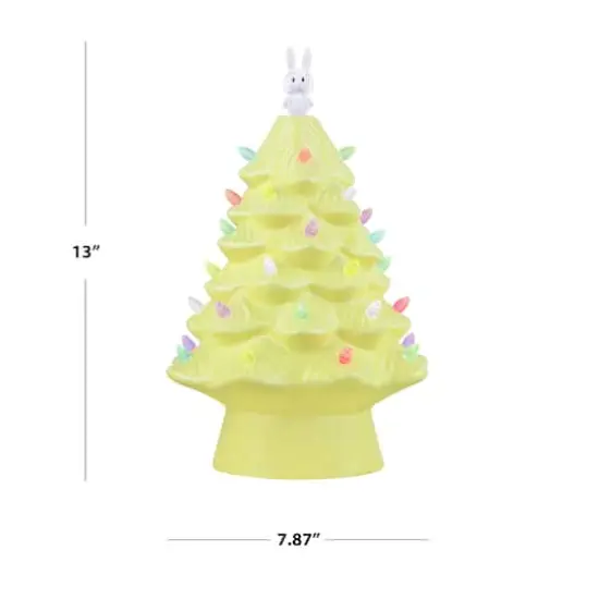 Mr. Cottontail Yellow 13" Ceramic Easter Bunny Tree {4}