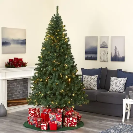 8ft. Pre-Lit Northern Tip Artificial Christmas Tree, Clear LED Lights {7}