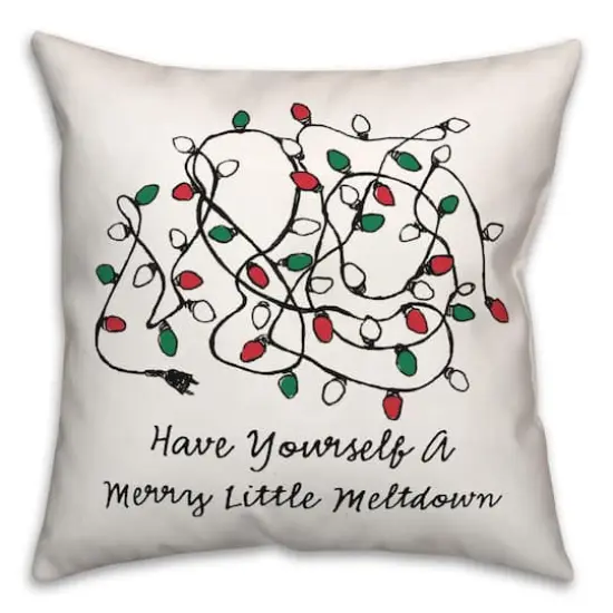 Merry Little Meltdown 18x18 Throw Pillow {1}