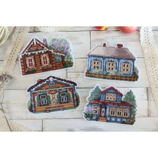 MP Studia Houses Magnets Plastic Canvas Counted Cross Stitch Kit {5}