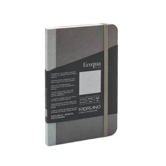 Fabriano&reg; Ecoqua Plus Fabric-Bound Blank Notebook Gray {1}