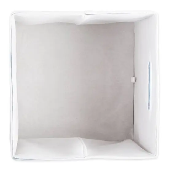 DII&reg; Striped Square Storage Cube French Blue {4}