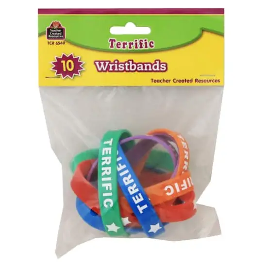 Teacher Created Resources Terrific Wristbands, 6 Packs of 10 {3}