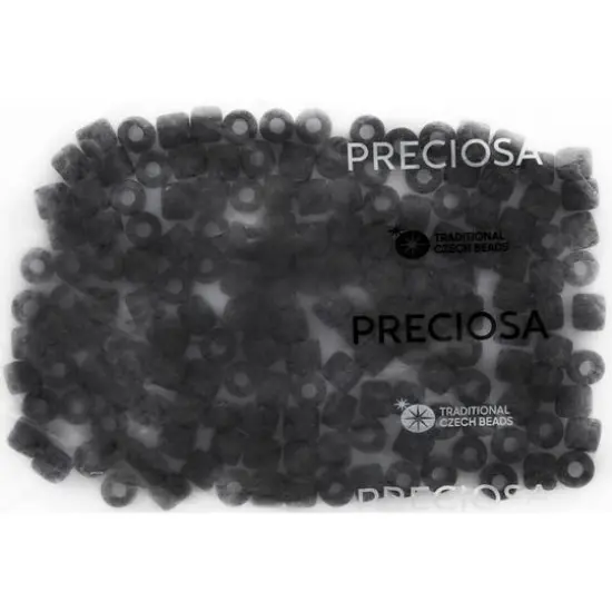PRECIOSA Rola&trade; Opaque Czech Glass Seed Beads, 7.7mm Matte Black {4}