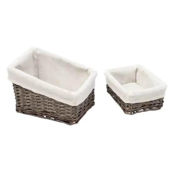 Honey Can Do 7-Piece Split Willow Woven Bathroom Storage Basket Set {9}