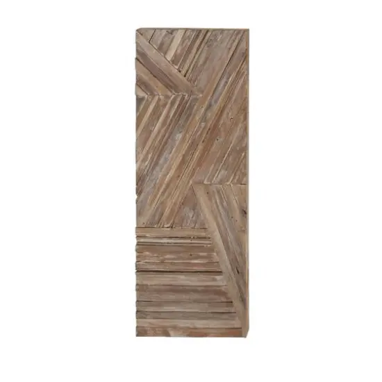 Blue Farmhouse Abstract Recycled Teak Wall Decor, 56" x 20" {3}