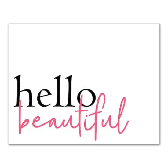 Hello Beautiful Canvas Wall Art {1}