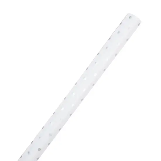 JAM Paper Polka Dot Gift Wrap Set, 2ct. White with Silver Glitter Dots {6}