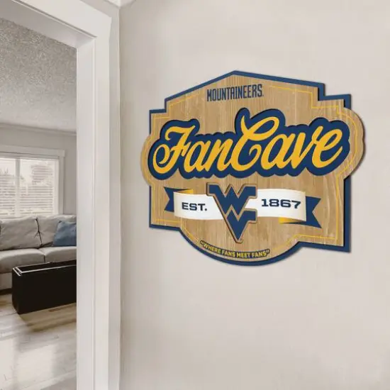 NCAA Fan Cave Sign West Virginia Mountaineers {5}