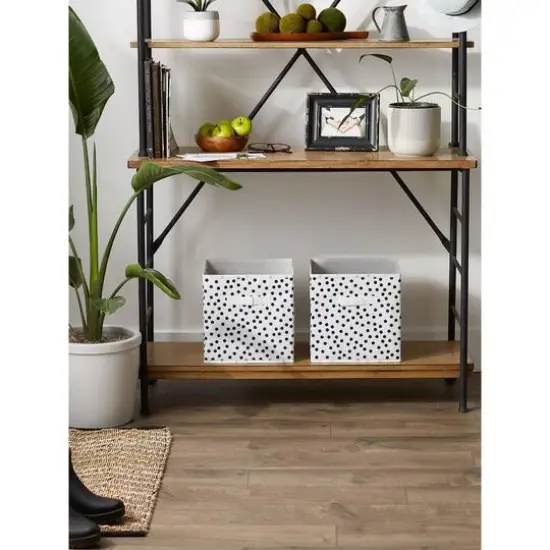 DII&reg; 11" Black & White Dots Storage Cube, 2ct. {8}