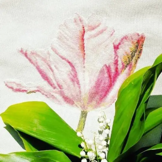 Alisa Tulips. Light Pink Cross Stitch Kit {3}