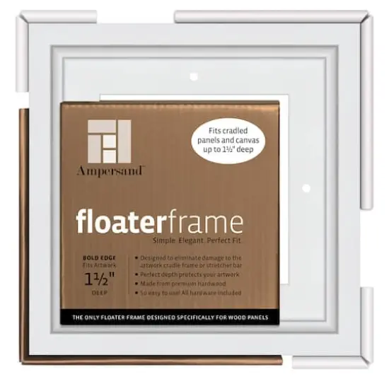 Ampersand&trade; Bold Edge 6" x 6" Floaterframe White {1}