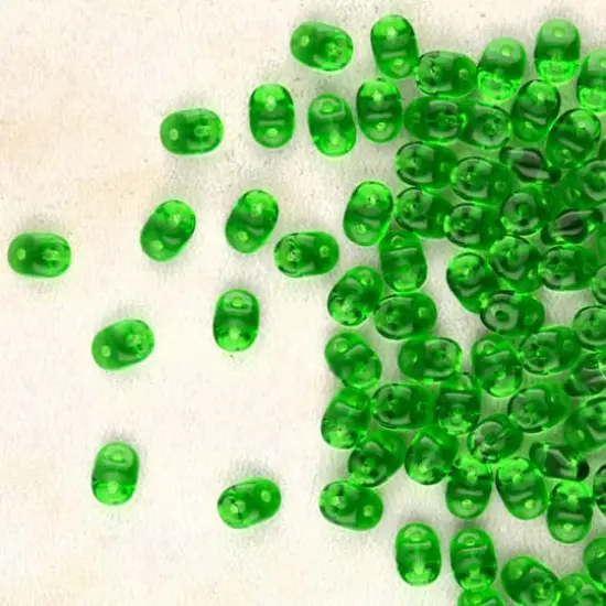 Superduo Two-Hole Czech Glass Beads Chrysolite Solid {3}