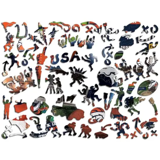 Retro Series Wooden Puzzle Denver Broncos {4}