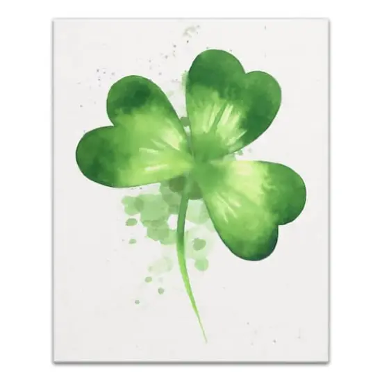 Watercolor Clover 16" x 20" Canvas Wall Art {1}