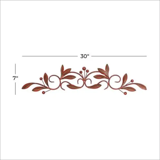 30" Dark Brown Traditional Floral Wall D&eacute;cor {8}