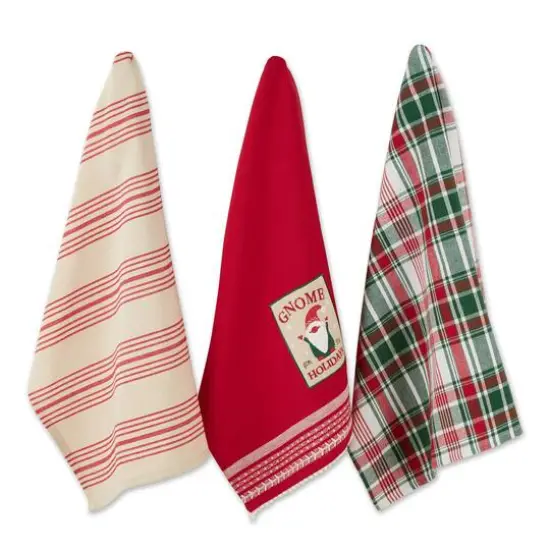DII&reg; Assorted Little Gnome Dishtowel Set {1}