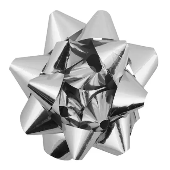 JAM Paper 3.5" Silver Gift Bow, 12ct. {1}