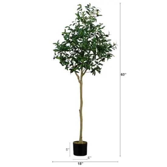 5ft. Potted Artificial Olive Tree {6}