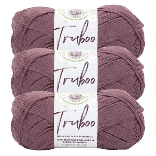 3 Pack Lion Brand&reg; Truboo Yarn Raisin {1}