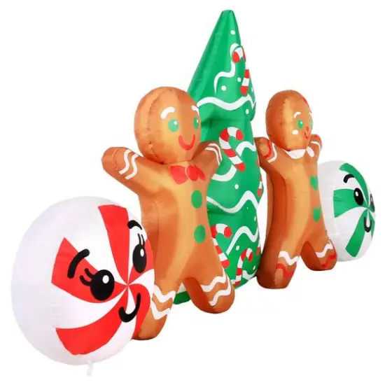 48" Airflowz Inflatable Gingerbread Couple Scene {6}