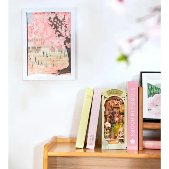 Rolife&reg; Falling Sakura DIY Book Nook Shelf Insert Kit {6}