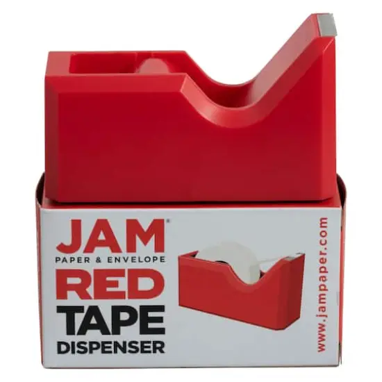 JAM Paper Colorful Desk Tape Dispensers Red {7}