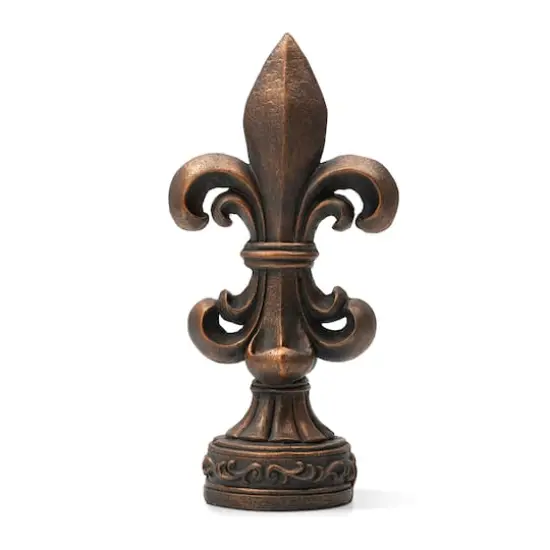 Glitzhome&reg; 27" Standing Fleur-de-Lis Garden Statue Bronze {1}