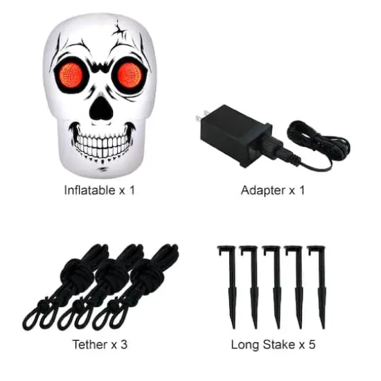 5ft. Airflowz Inflatable Infinity Mirror Skull {4}