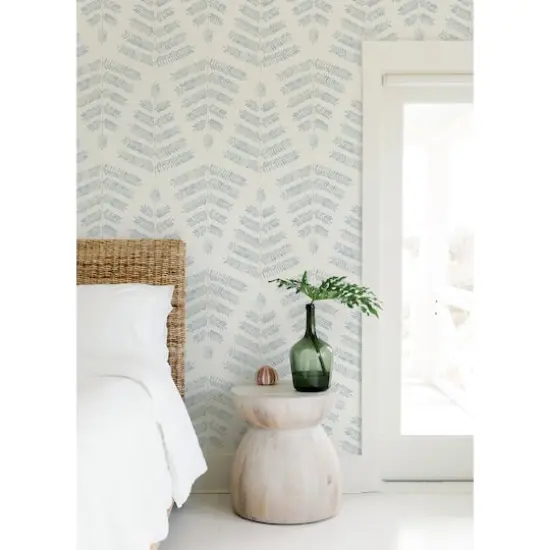 RoomMates Blue Cat Coquillette Leaflets Peel & Stick Wallpaper {3}