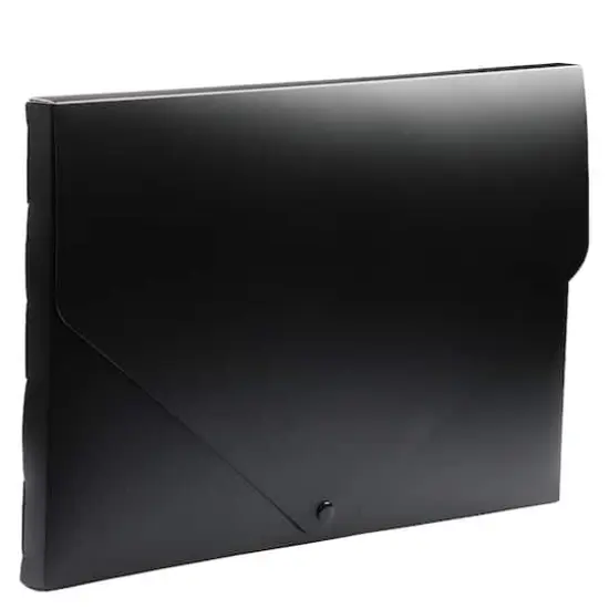 JAM Paper Black 11" x 17" Snap Closure Plastic Portfolio {3}