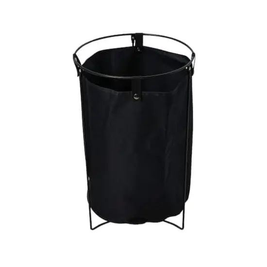 Household Essentials 23" Standing Laundry Hamper with Removable Bag Black {1}