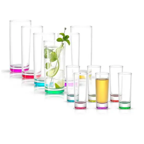 JoyJolt&reg; Hue Colored Shot Glasses, 12ct. {4}