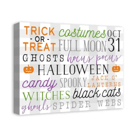 Halloween Words 16" x 20" Canvas Wall Art {3}