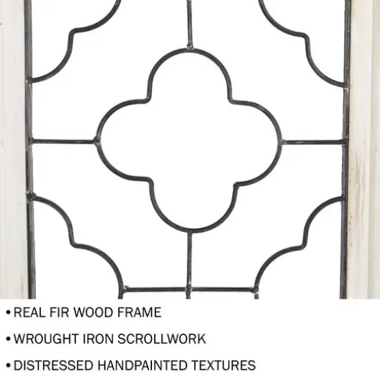 Hastings Home 31" Metal & Wood Clover Wall Panel {6}