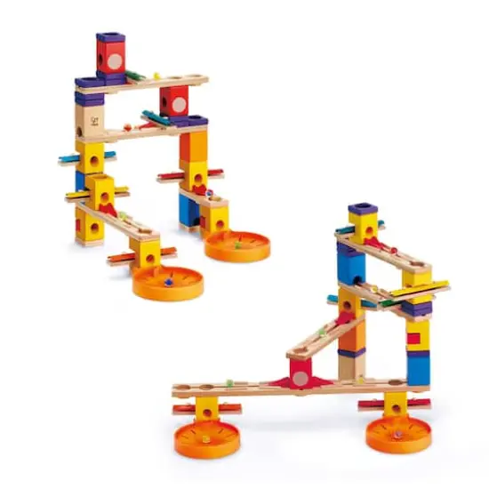Hape Quadrilla Wooden Music Motion Marble Run Construction Set {6}