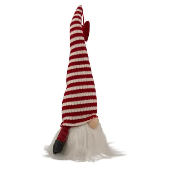 13.5" Lighted Red & White Striped Hat Valentine's Day Gnome {6}