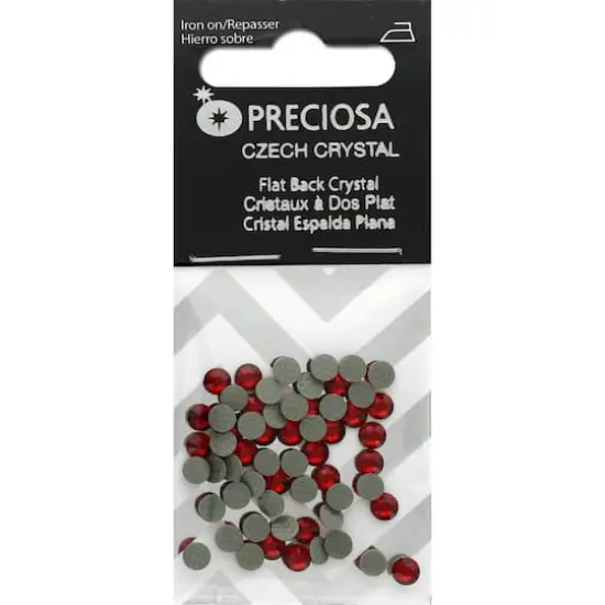 John Bead Preciosa VIVA12 Hot Fix Flatback Czech Crystals, SS16 LT Siam {1}