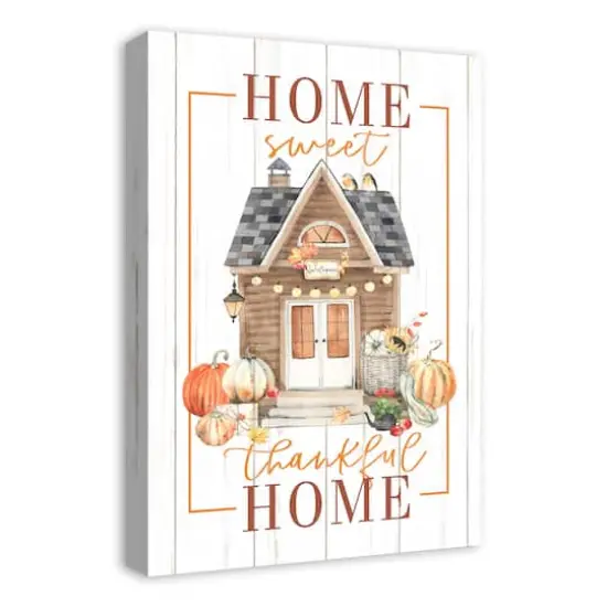 Home Sweet Thankful Home Canvas Wall Art {5}