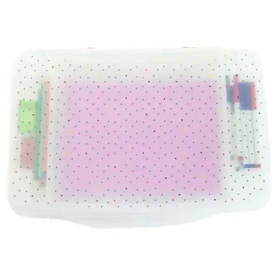 Everything Mary Multicolor Triangles Plastic Lap Desk {3}
