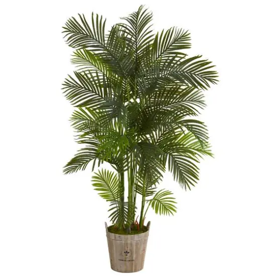 6.25ft. Areca Palm Tree in Farmhouse Planter {1}