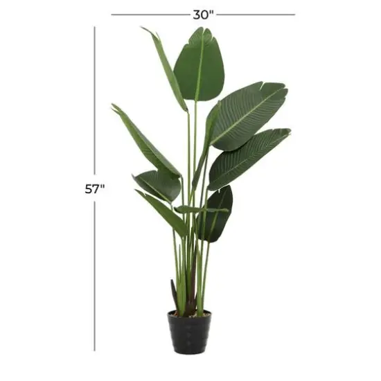 57" Green Contemporary Artificial Tree {6}