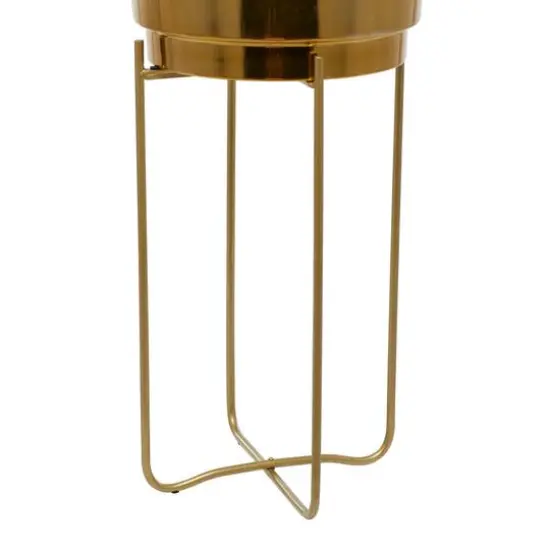 CosmoLiving by Cosmopolitan Contemporary Planter Stand Set Gold {7}