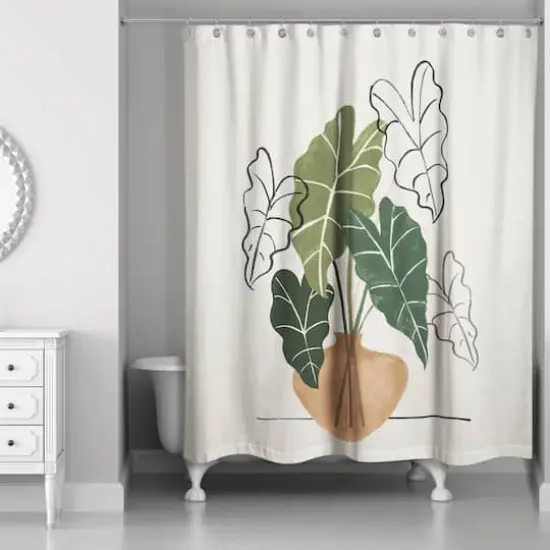 Boho Plant Still Life 71" x 74" Shower Curtain {3}