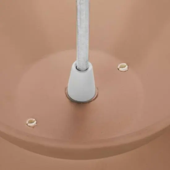 Hello Honey&reg; Sienna Matte Terra Cotta Boho Ceramic Ceiling Light with White Fabric Cord {7}